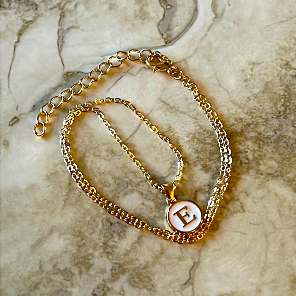 E Letter Necklace